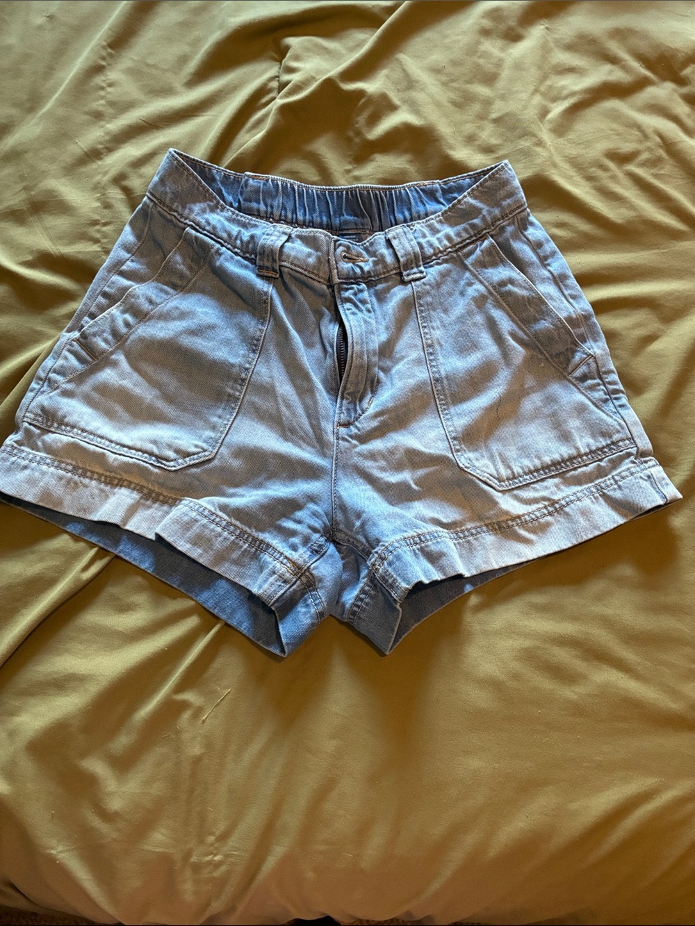 Old Navy Light Blue High-Waist Casual Shorts